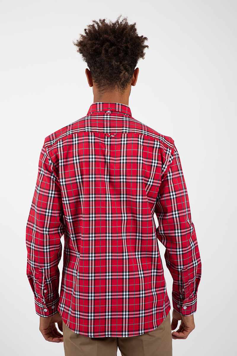 Camisa xadrez vermelha