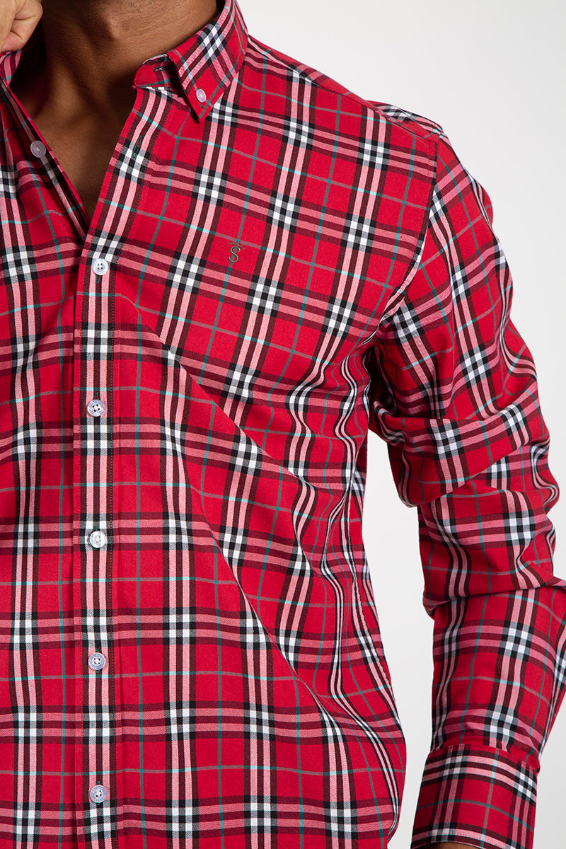 Camisa xadrez vermelha