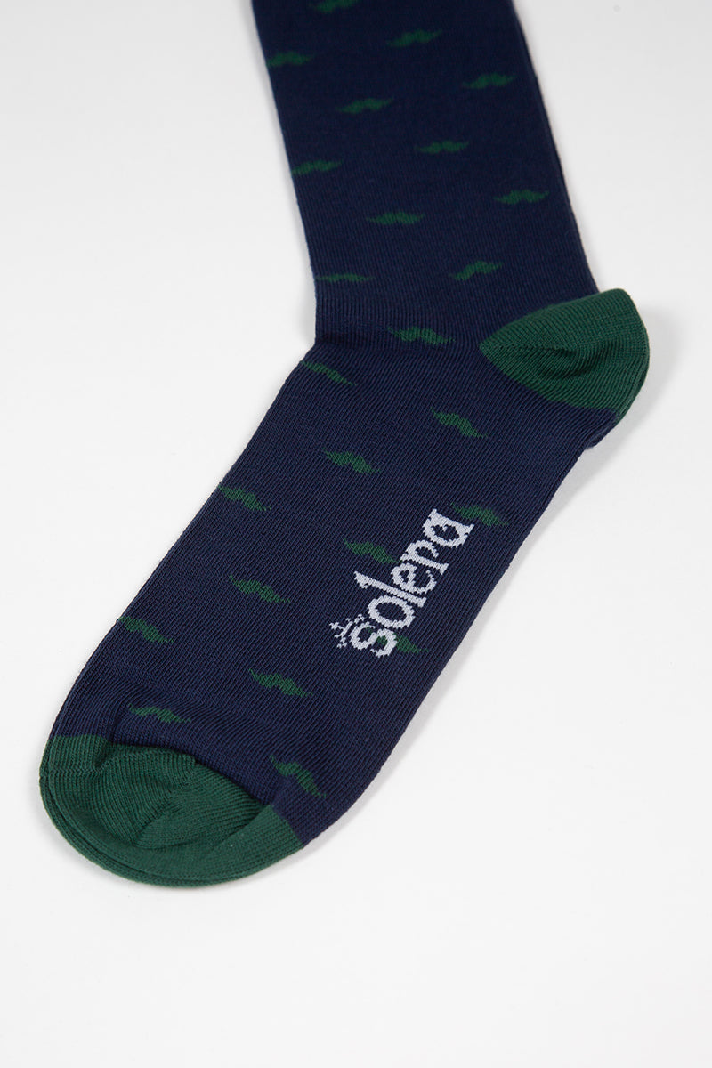 Calcetines marinos bigotes verde