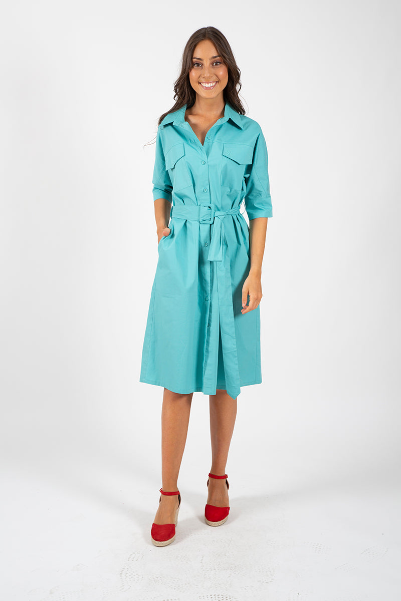 Robe turquoise