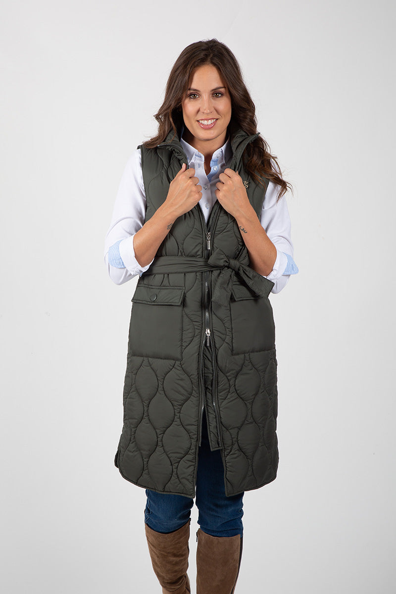 Long Khaki Vest