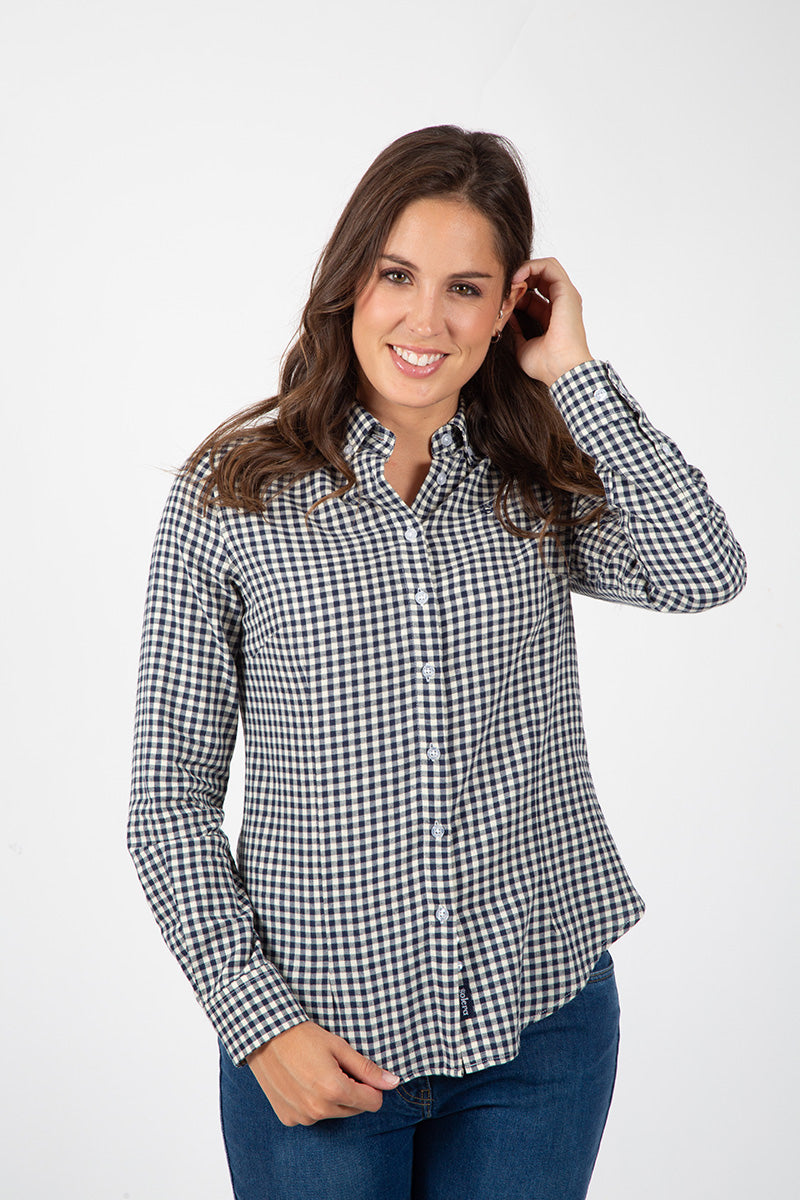 Navy Checkered Shirt