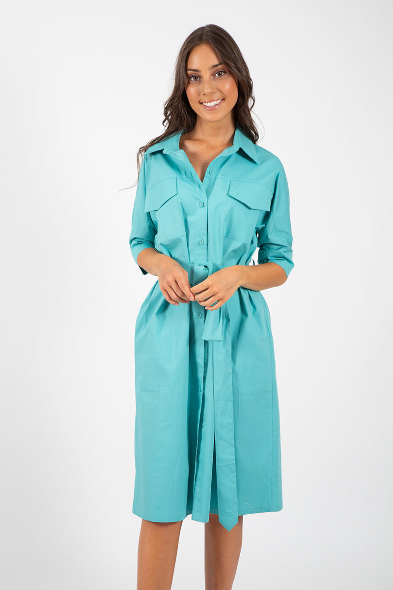 Robe turquoise