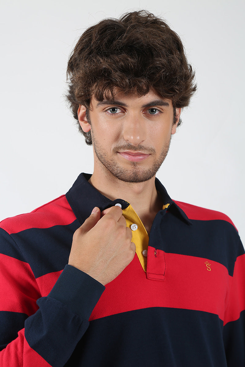 Polo rugby marino Rojo