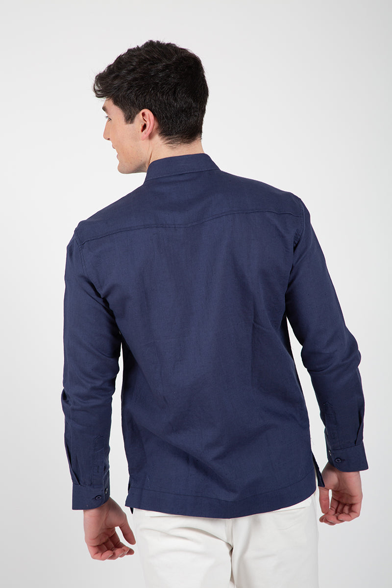 Camisa guayabera marinho