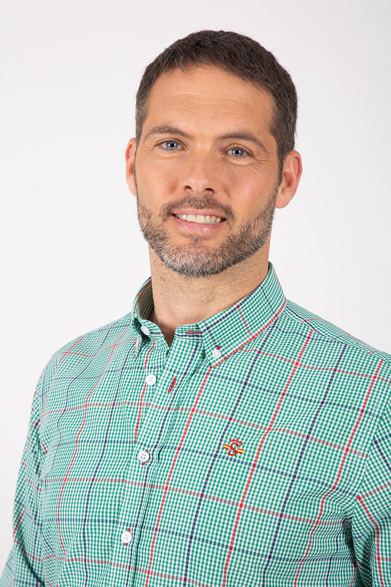 Camisa cuadros verde