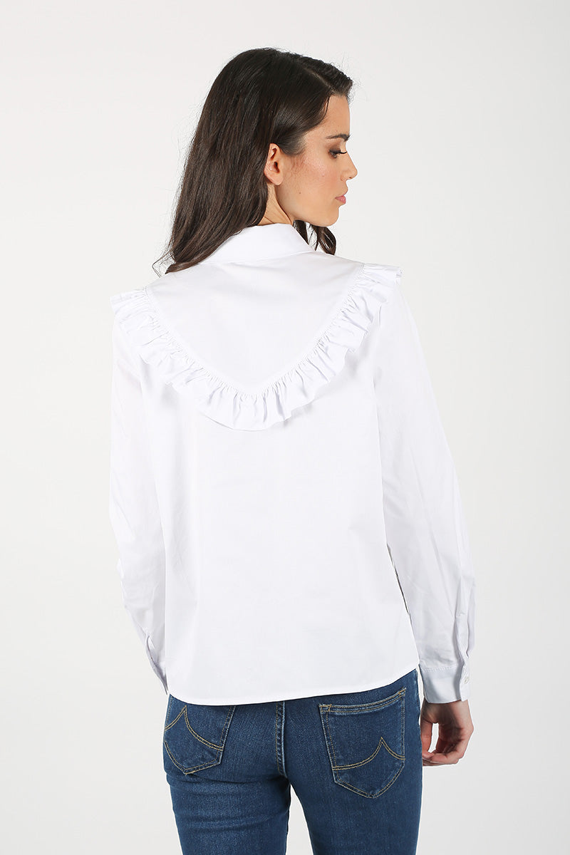 Blusa Blanca Volantes
