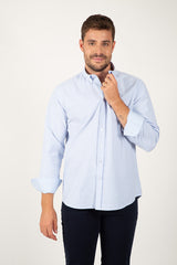 Camisa Oxford rayas Celeste