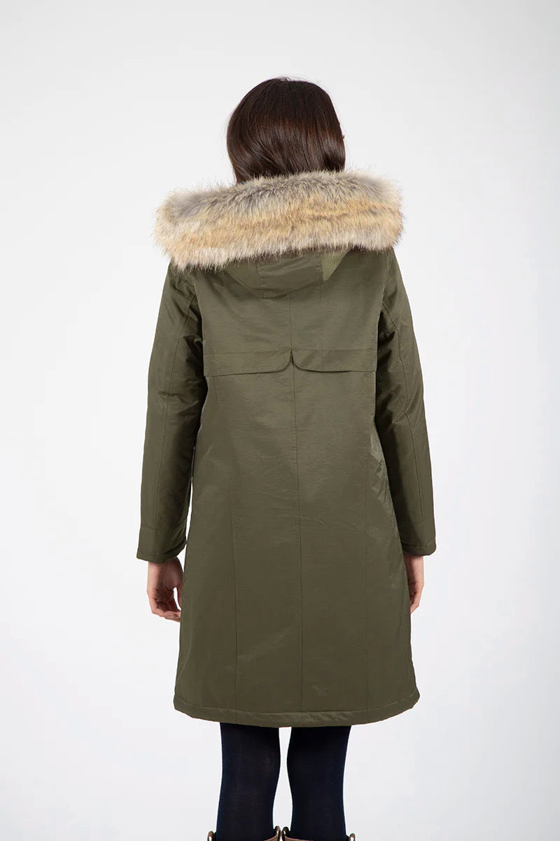 Parka gabardina acolchada Verde