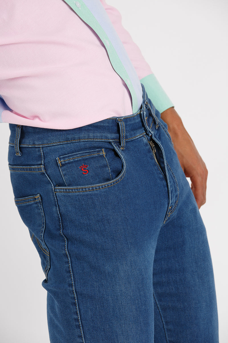 Pantalón Tejano Azul Medio