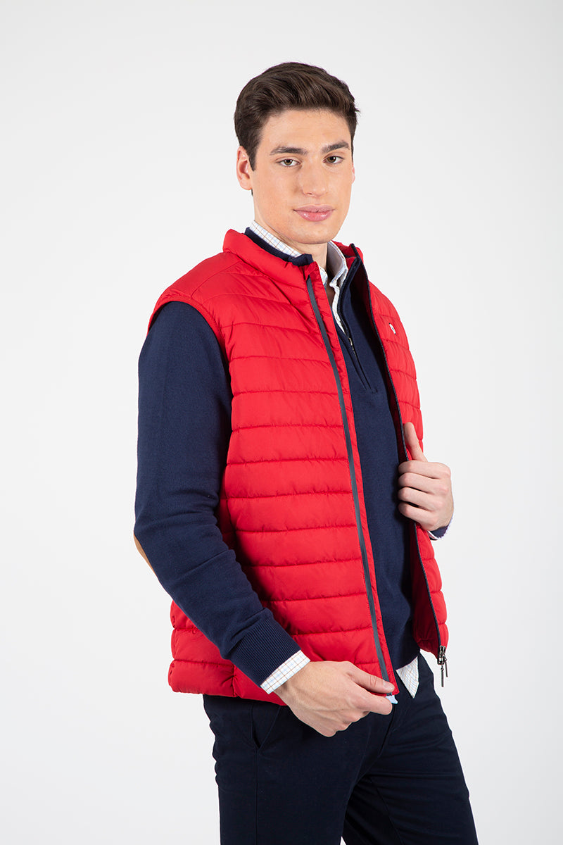 Gilet à bandes rouges