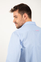 Camisa vichi Celeste Contrastes Rosa