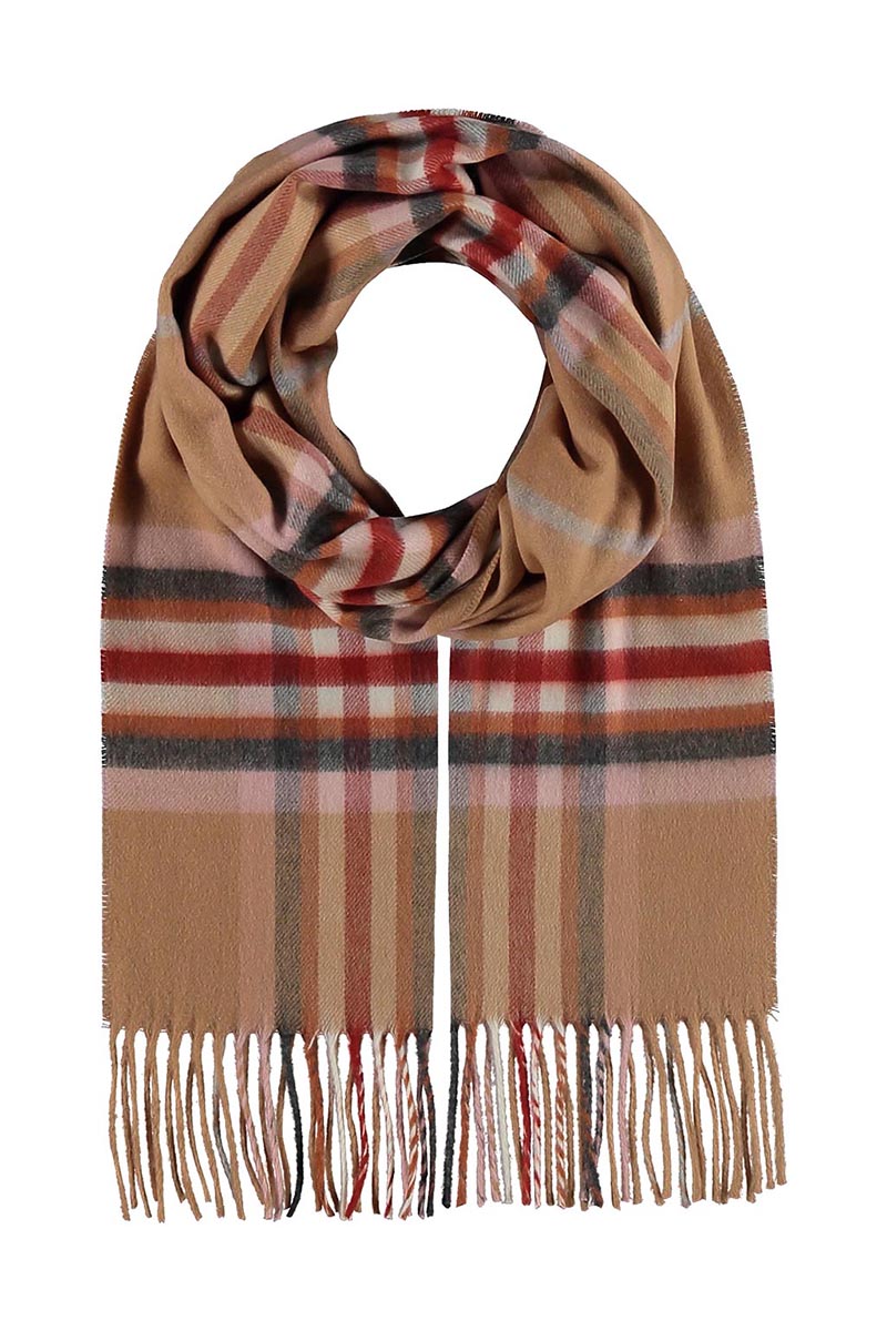 Camel Checkered Scarf