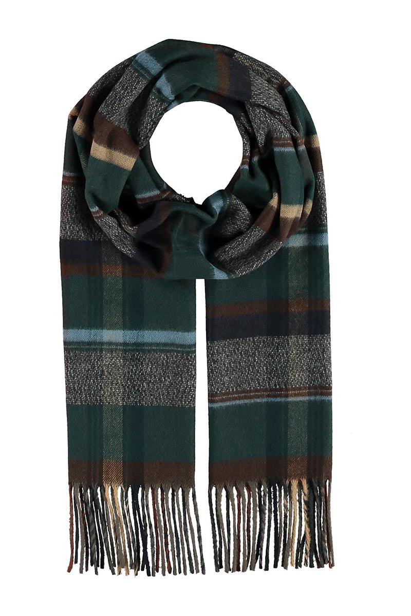 Green Gray Checkered Scarf