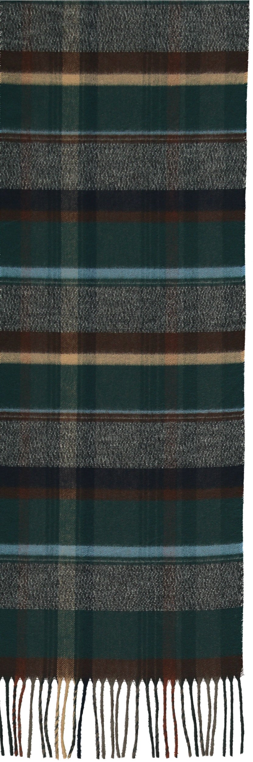 Green Gray Checkered Scarf