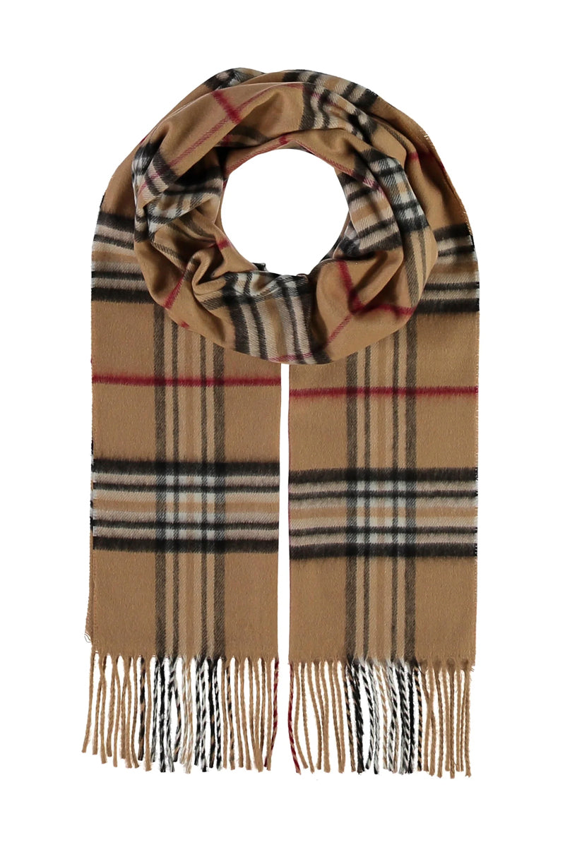 Camel Checkered Scarf