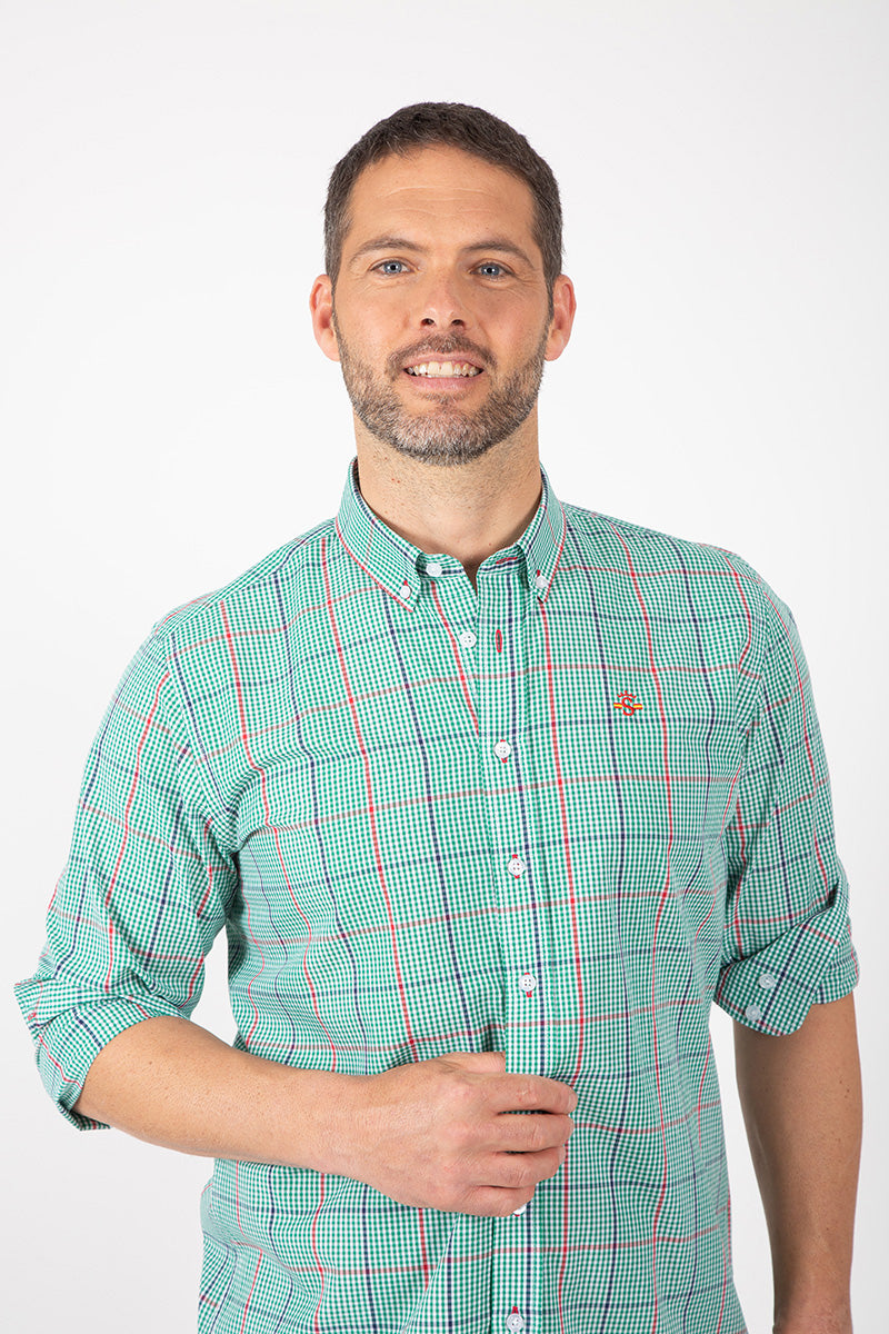 Camisa cuadros verde