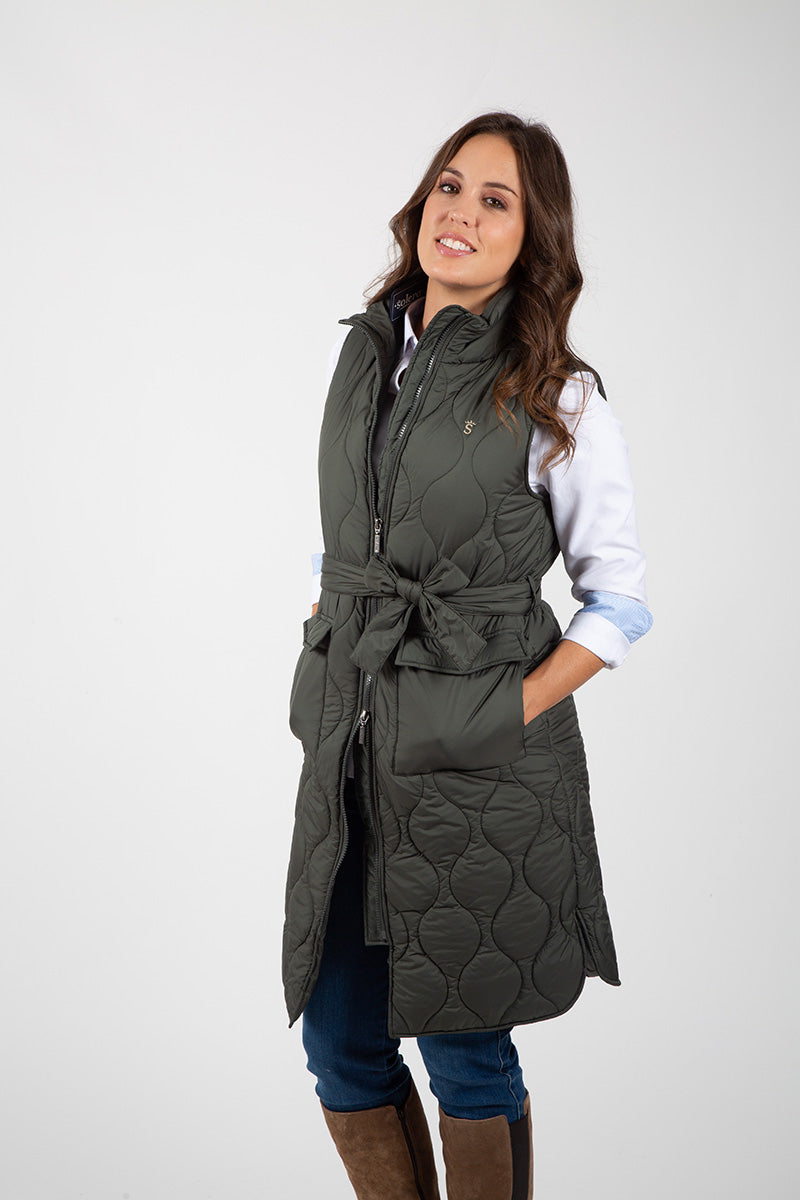 Long Khaki Vest