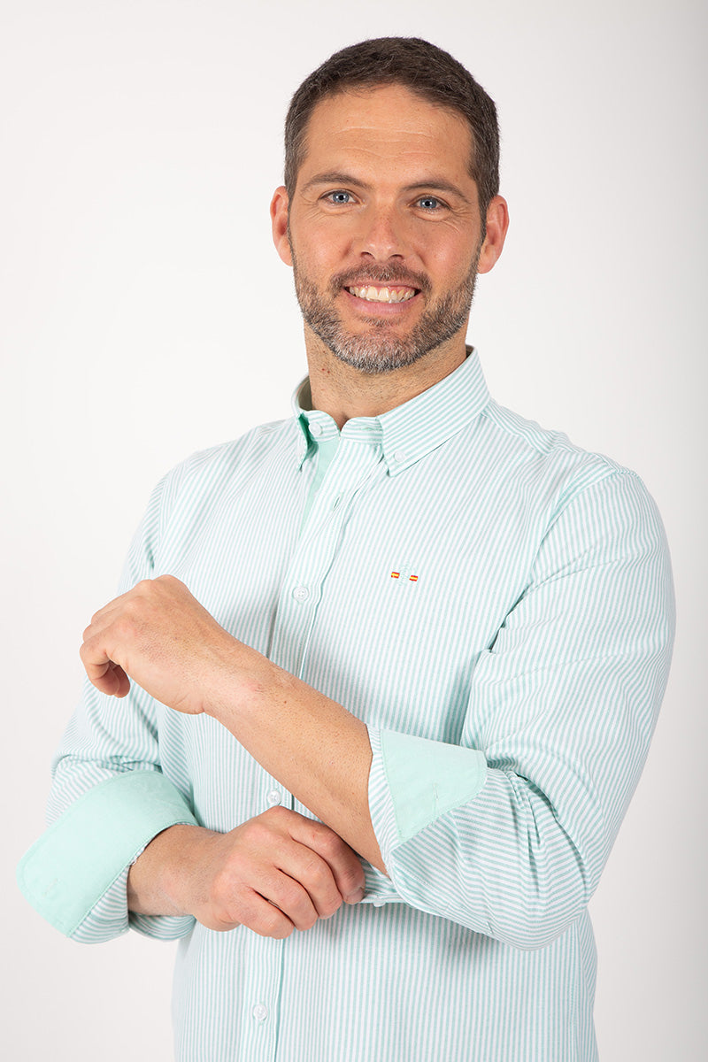 Camisa raya verde