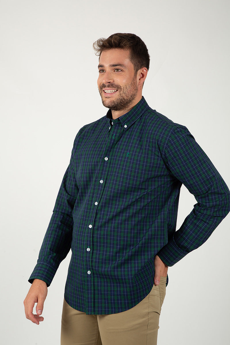 Camisa Marino y Verde