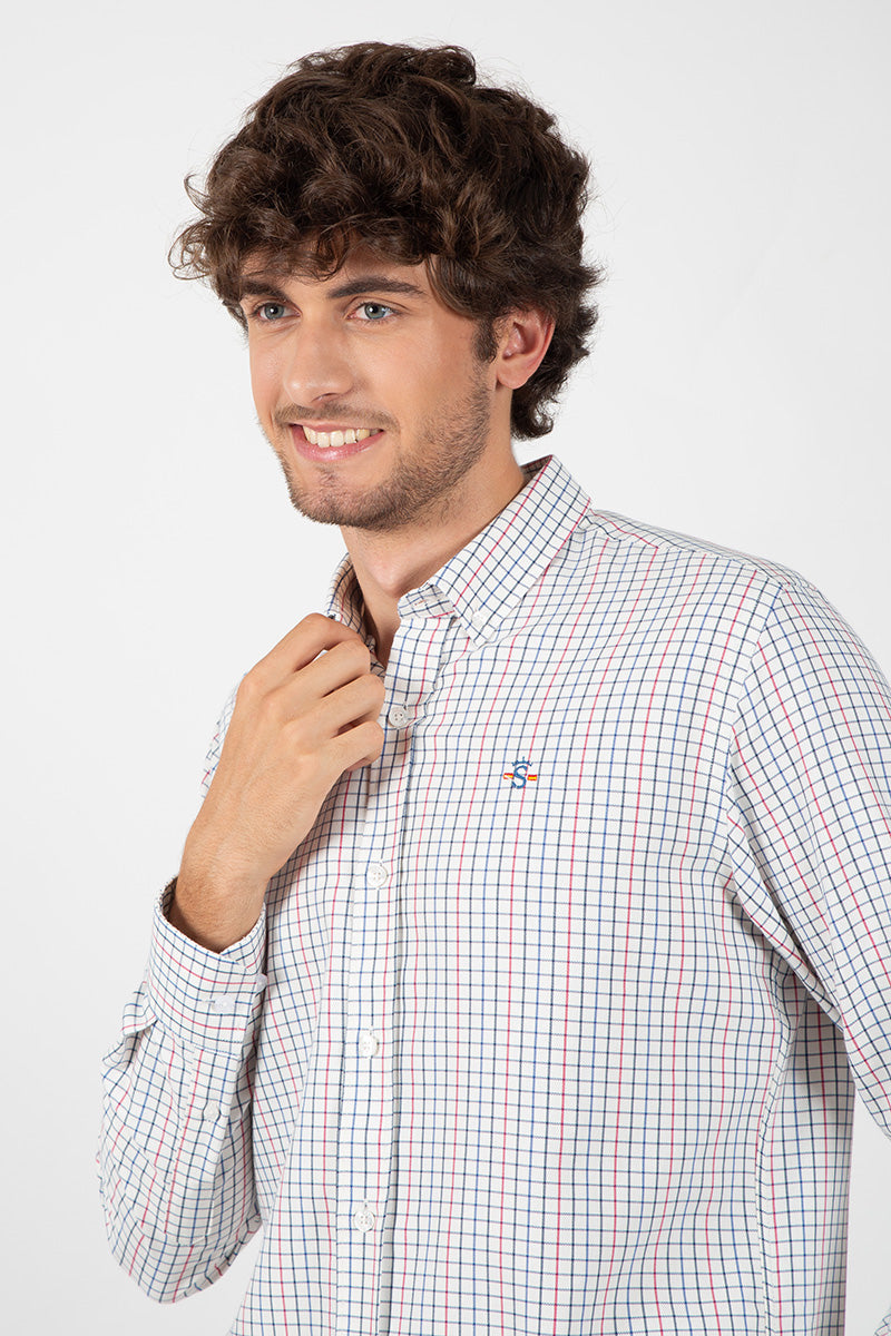 Blue, Green and Red Checkered Shirt