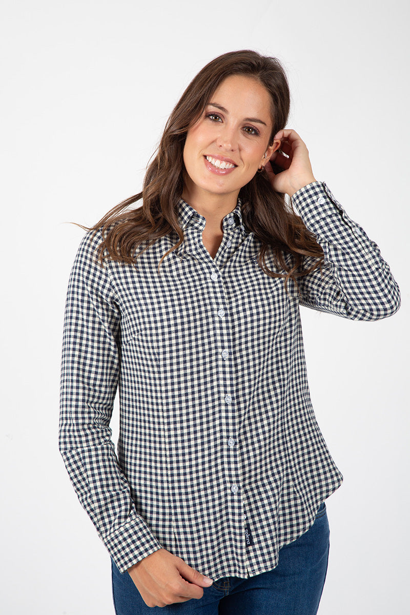 Navy Checkered Shirt