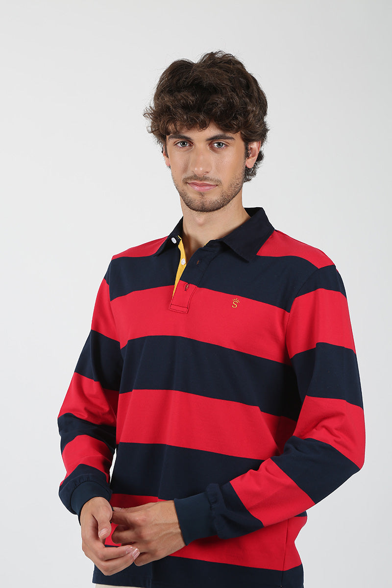 Polo rugby marino Rojo