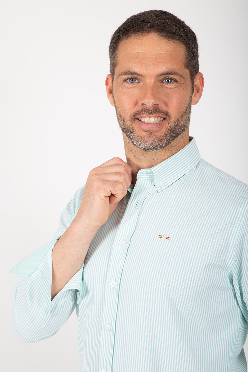 Camisa raya verde