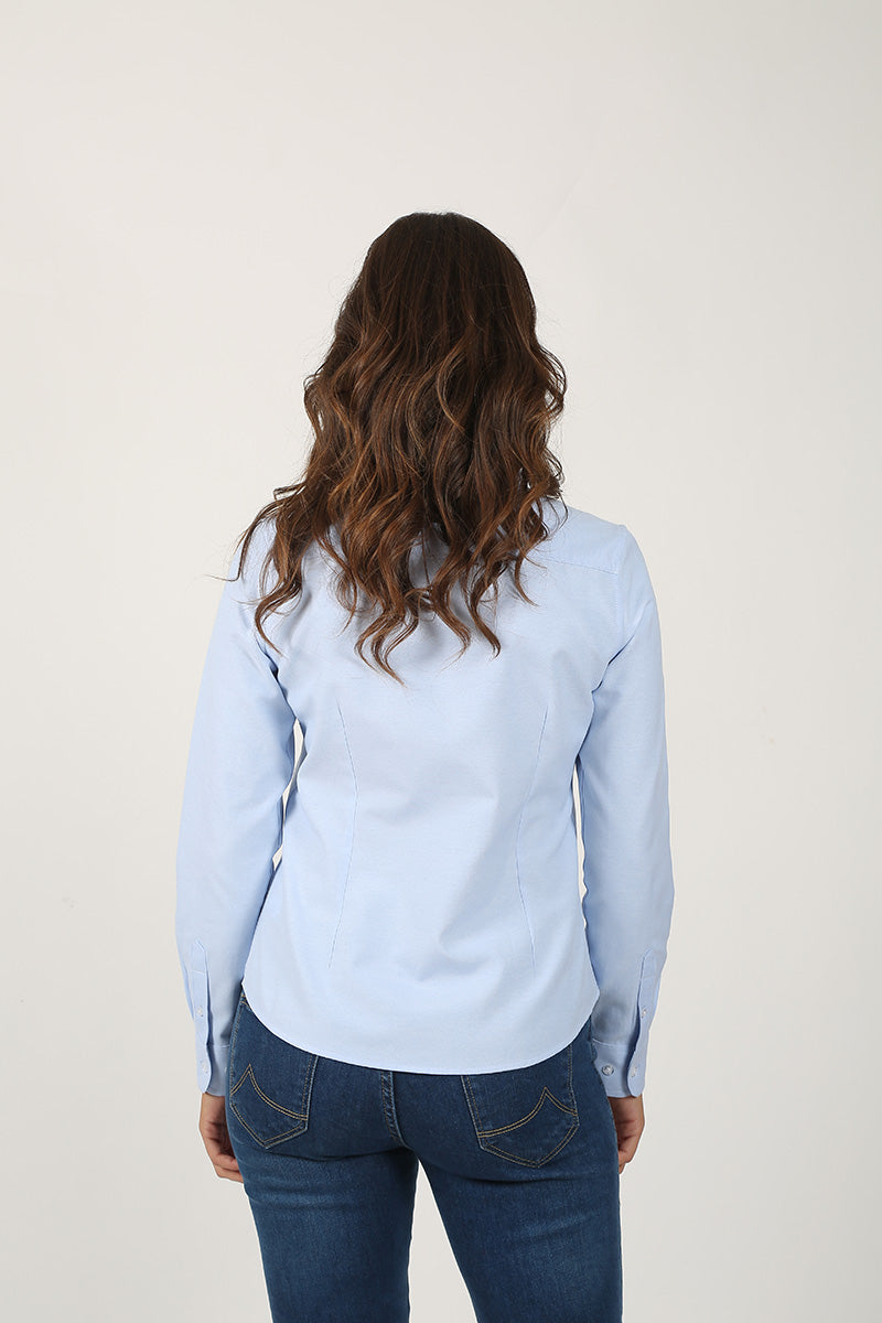 Camisa oxford Celeste