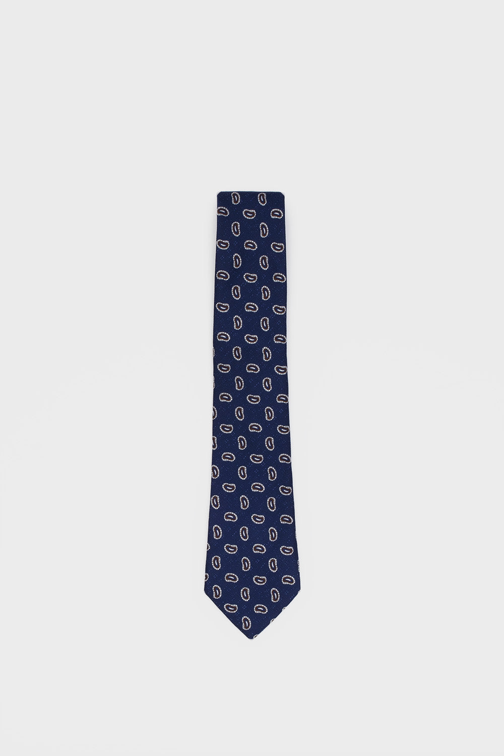 Cravate à fleurs bleu marine