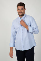 Camisa raya Celeste