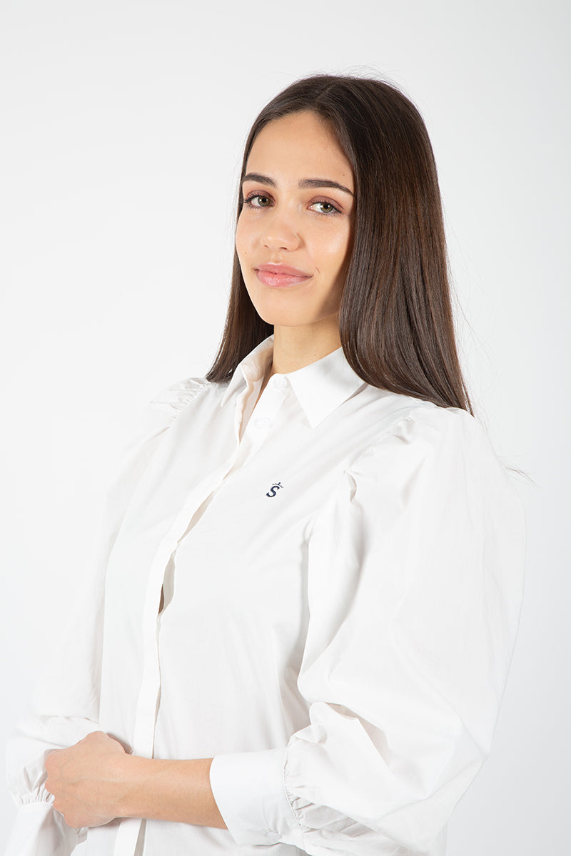 Blouse bouffante blanche