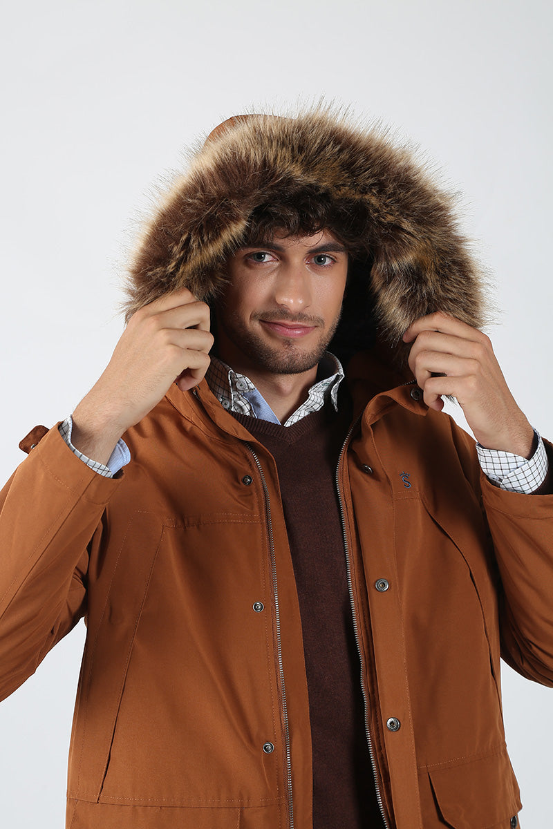 Parka marron clair