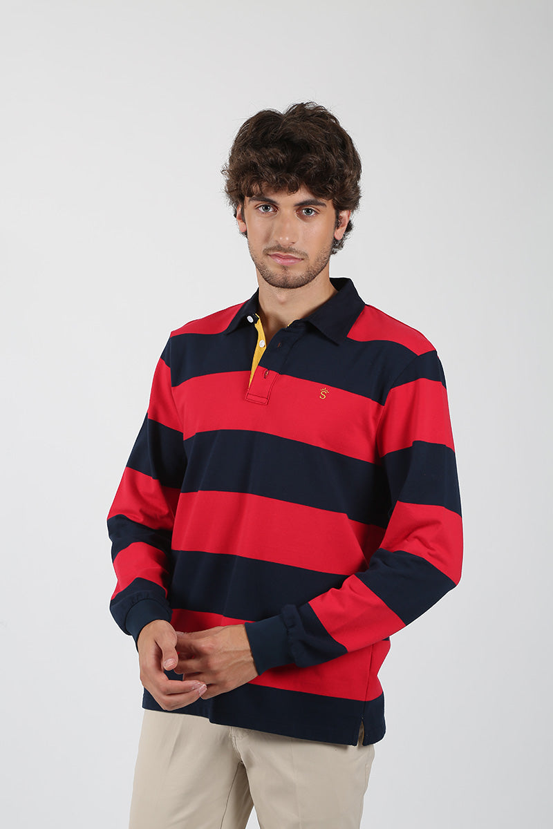 Polo rugby marino Rojo