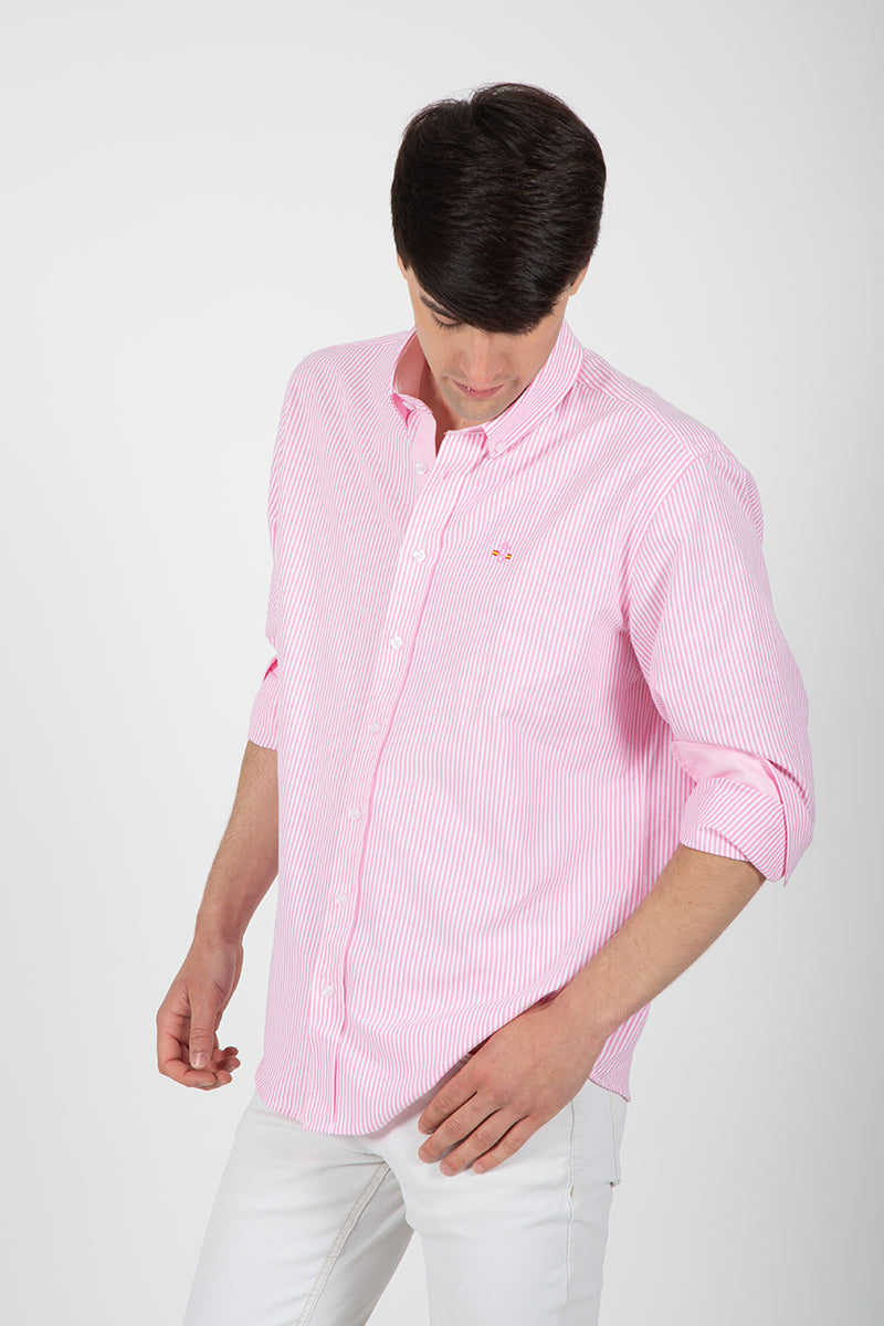 Camisa raya rosa