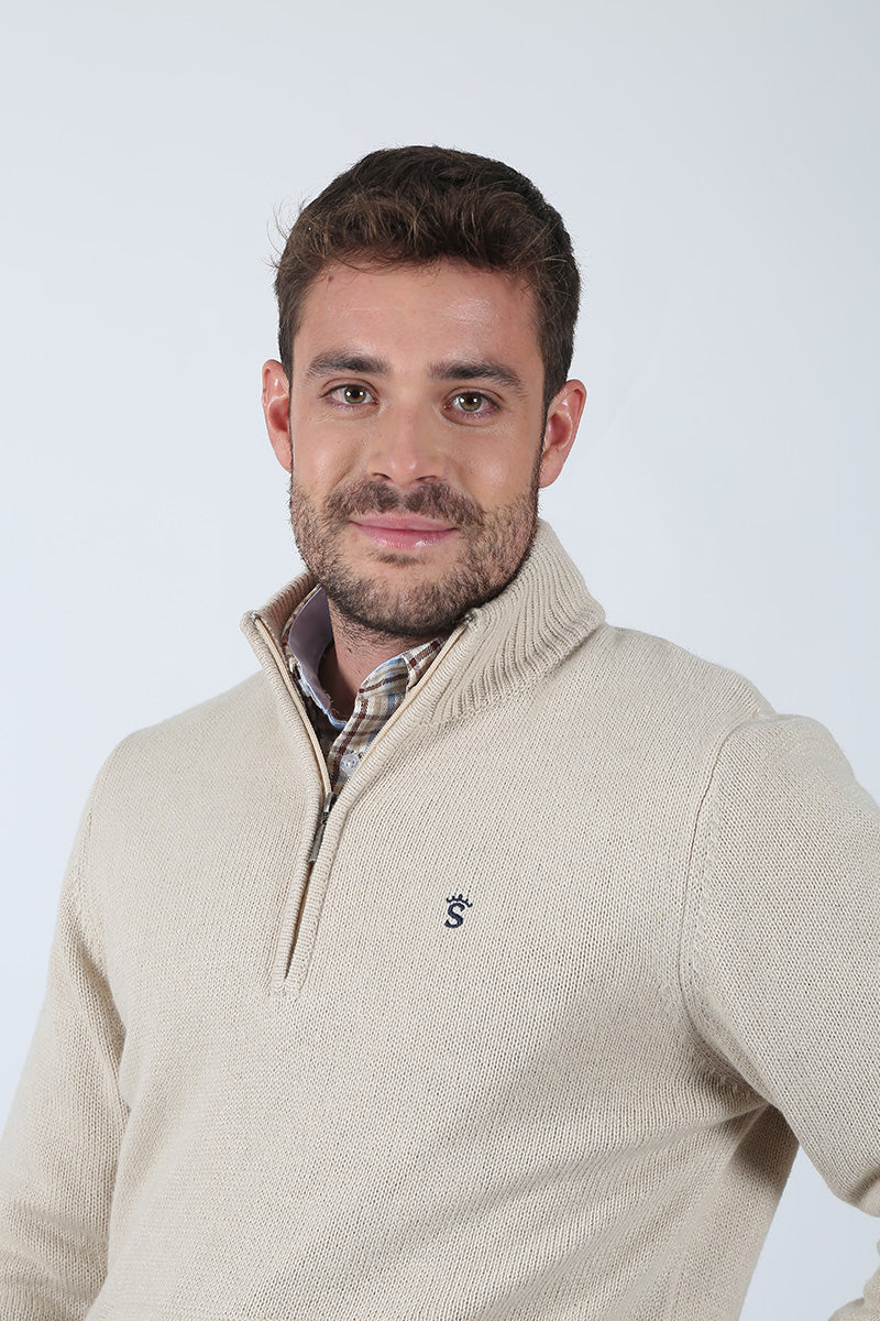 Raw Kangaroo Pocket Zip Sweater