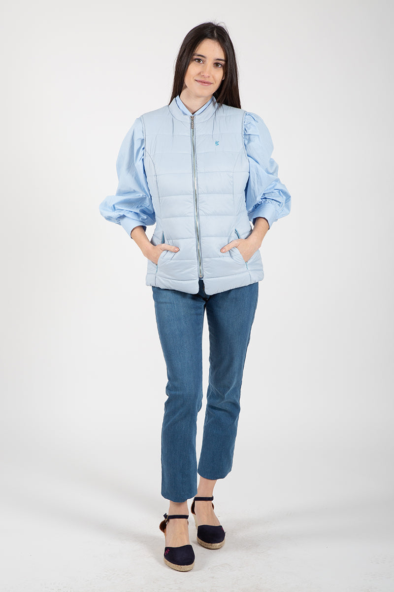 Gilet bleu clair