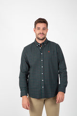 Camisa Xadrez Verde Garrafa