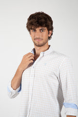 CAMISA CUADRO BEIGE