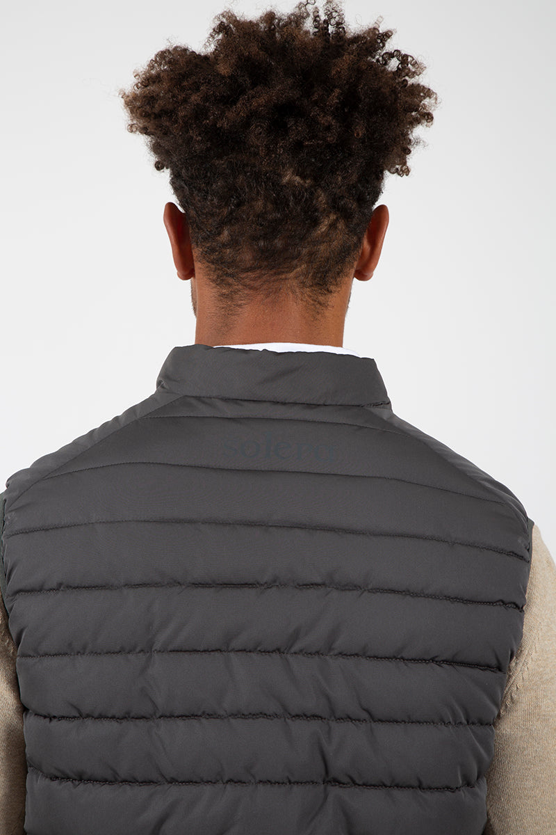 Gilet Ultraléger Bandes Grises