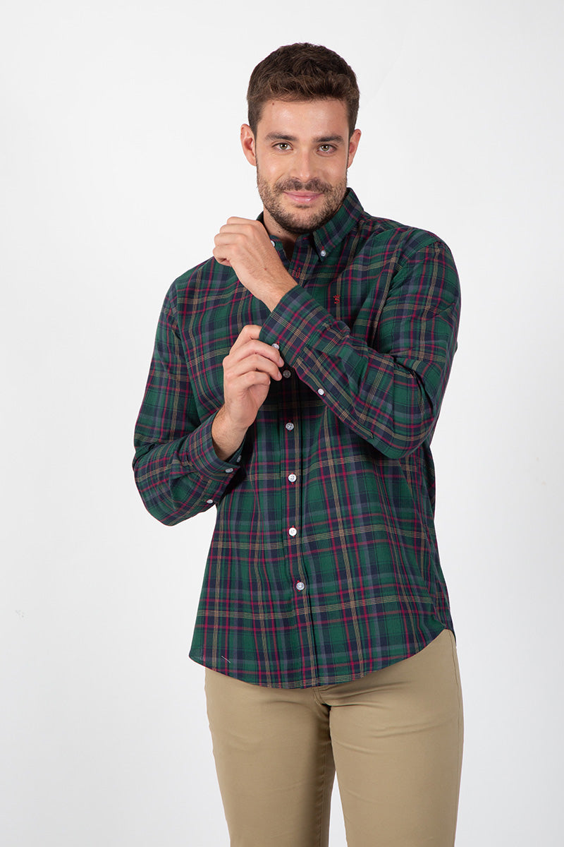 Green Checkered Color Shirt
