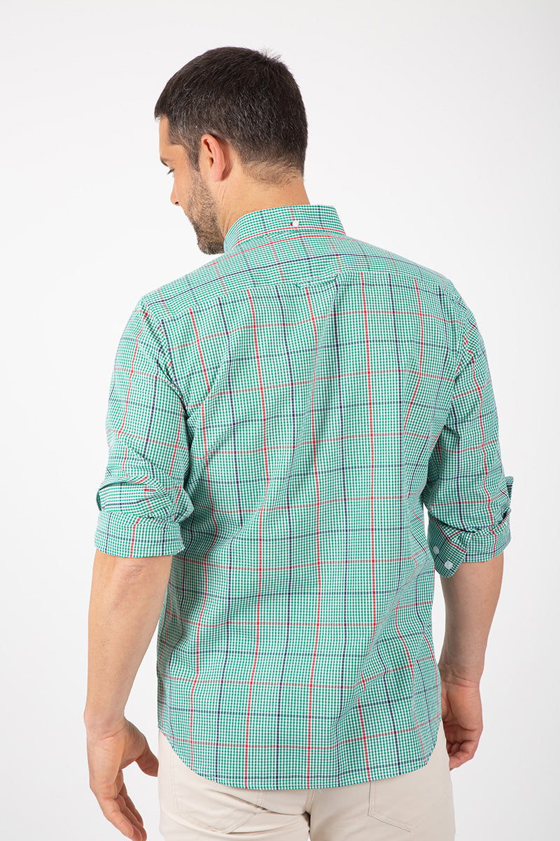 Camisa cuadros verde