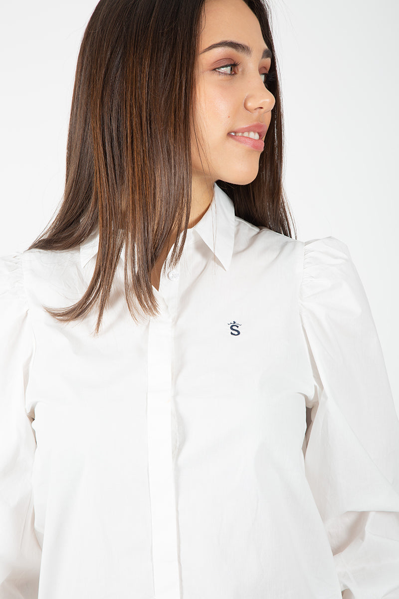 Blouse bouffante blanche