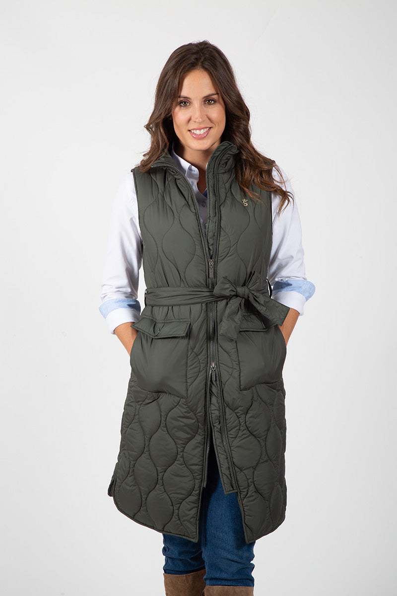 Long Khaki Vest
