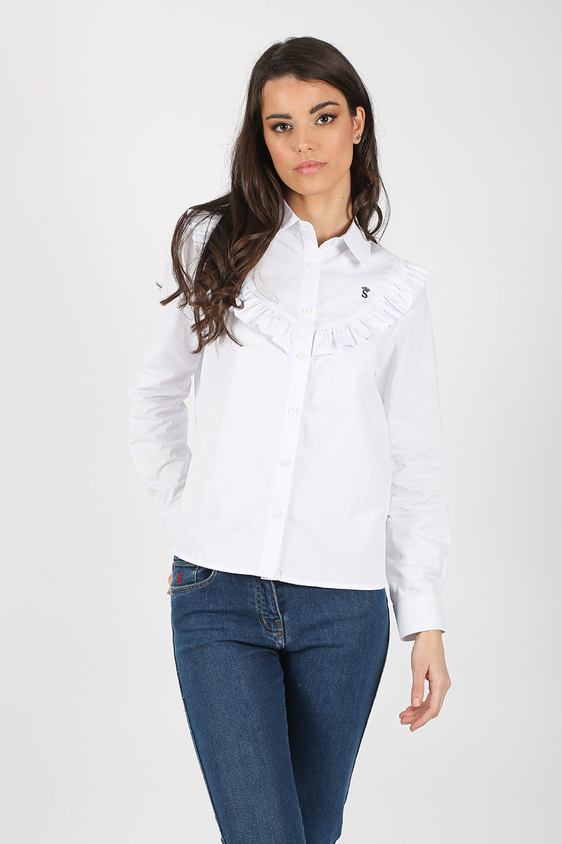 Blusa Blanca Volantes