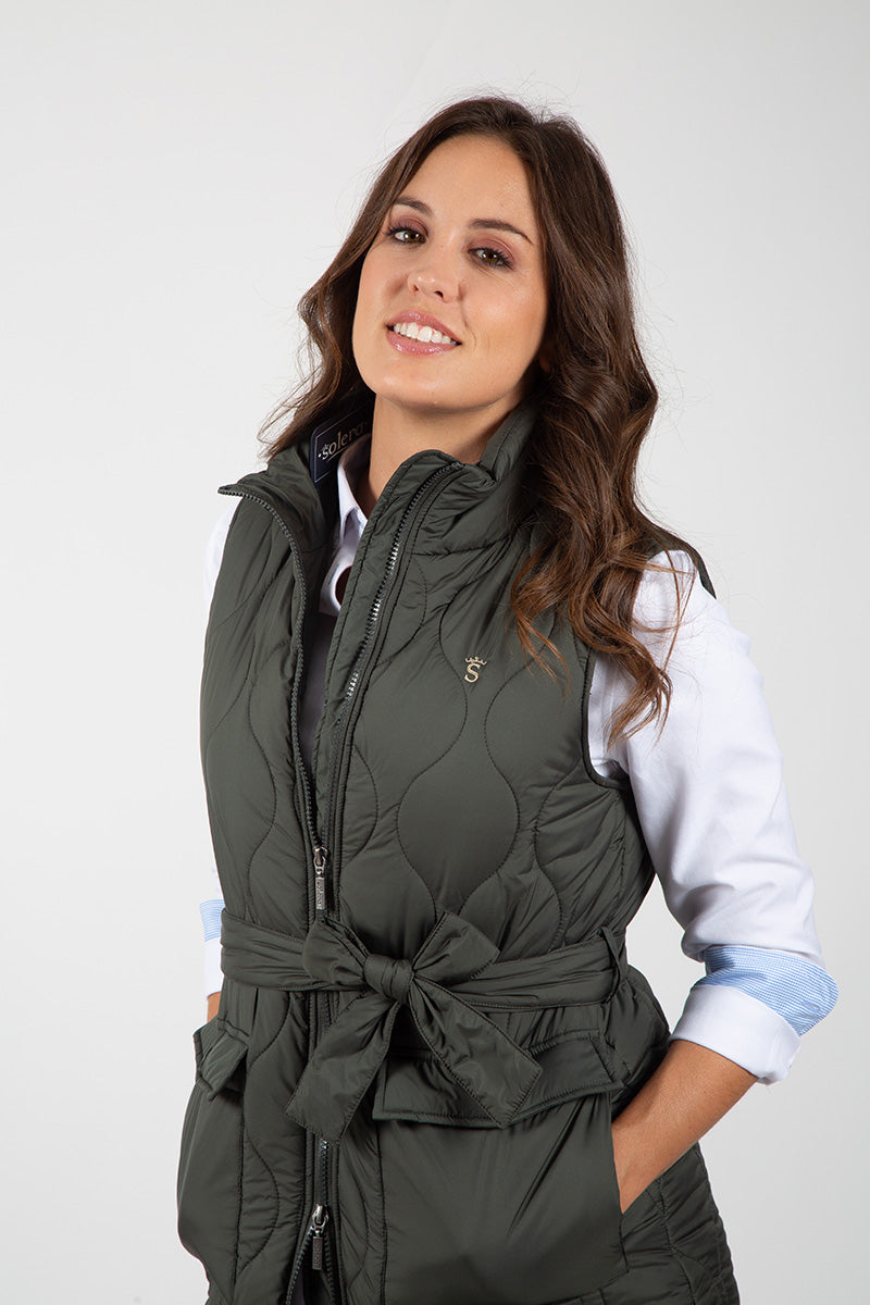 Long Khaki Vest