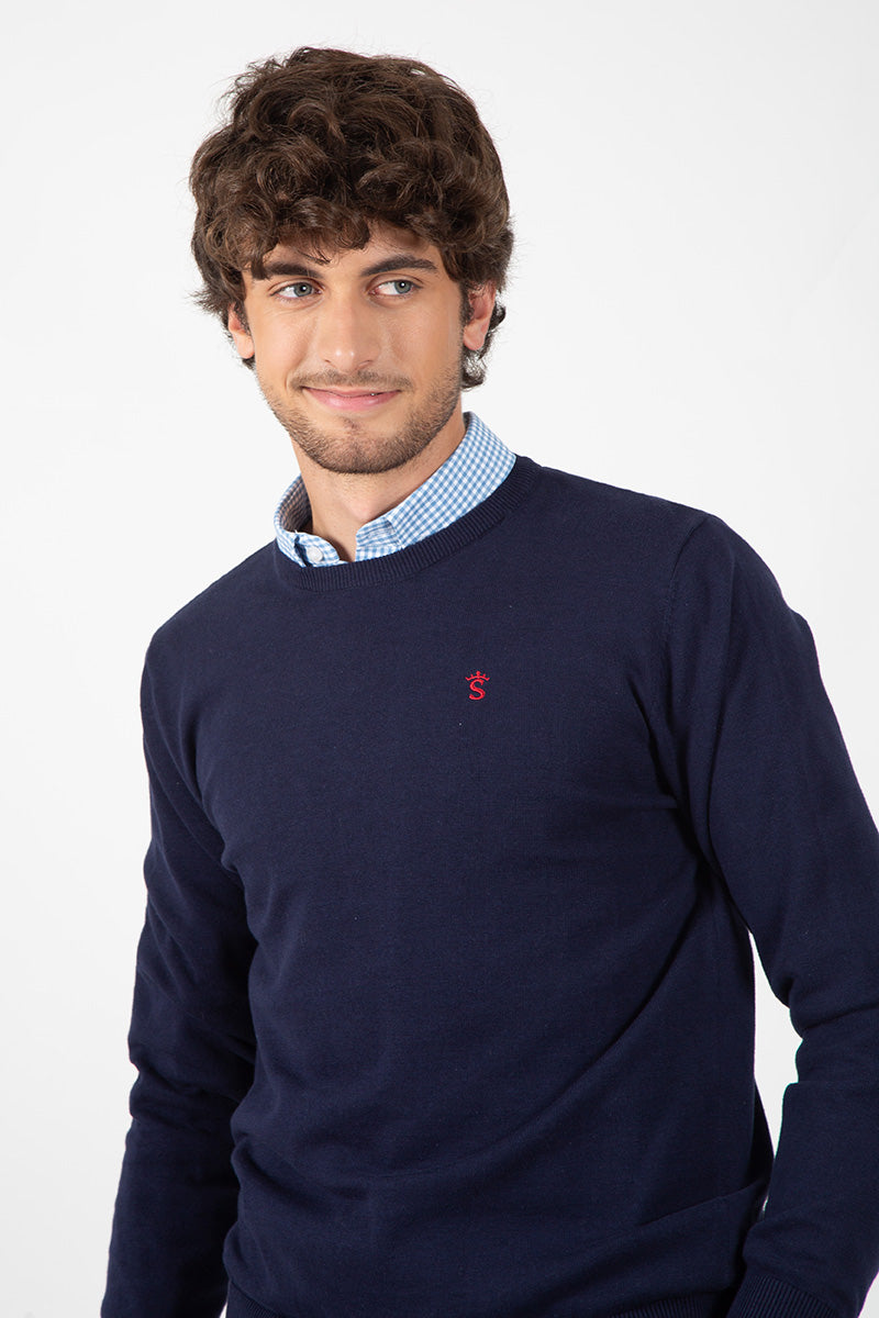 Jersey Cuello Redondo Marino